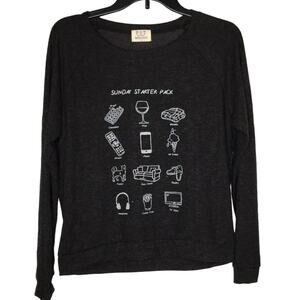 Project Social T shirt long Sleeve "All I Need Is Coffee" cozy women's Size XS